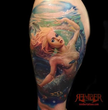Tattoos - Mermaid Fantasy in Full color - 109708